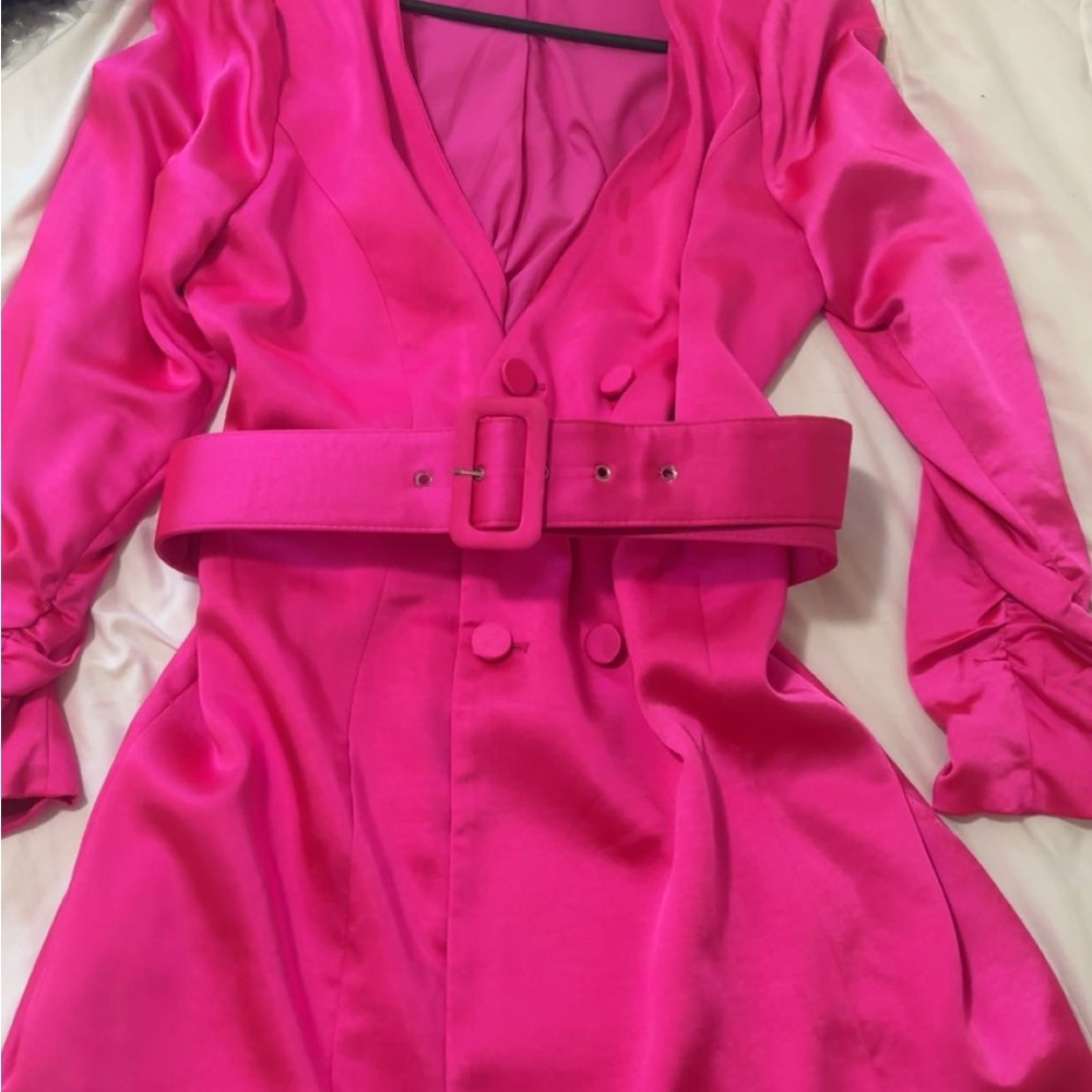Hot Pink Blazer Dress